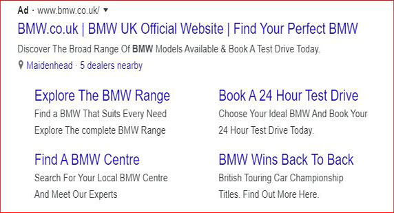 PPC Ad Results in Google